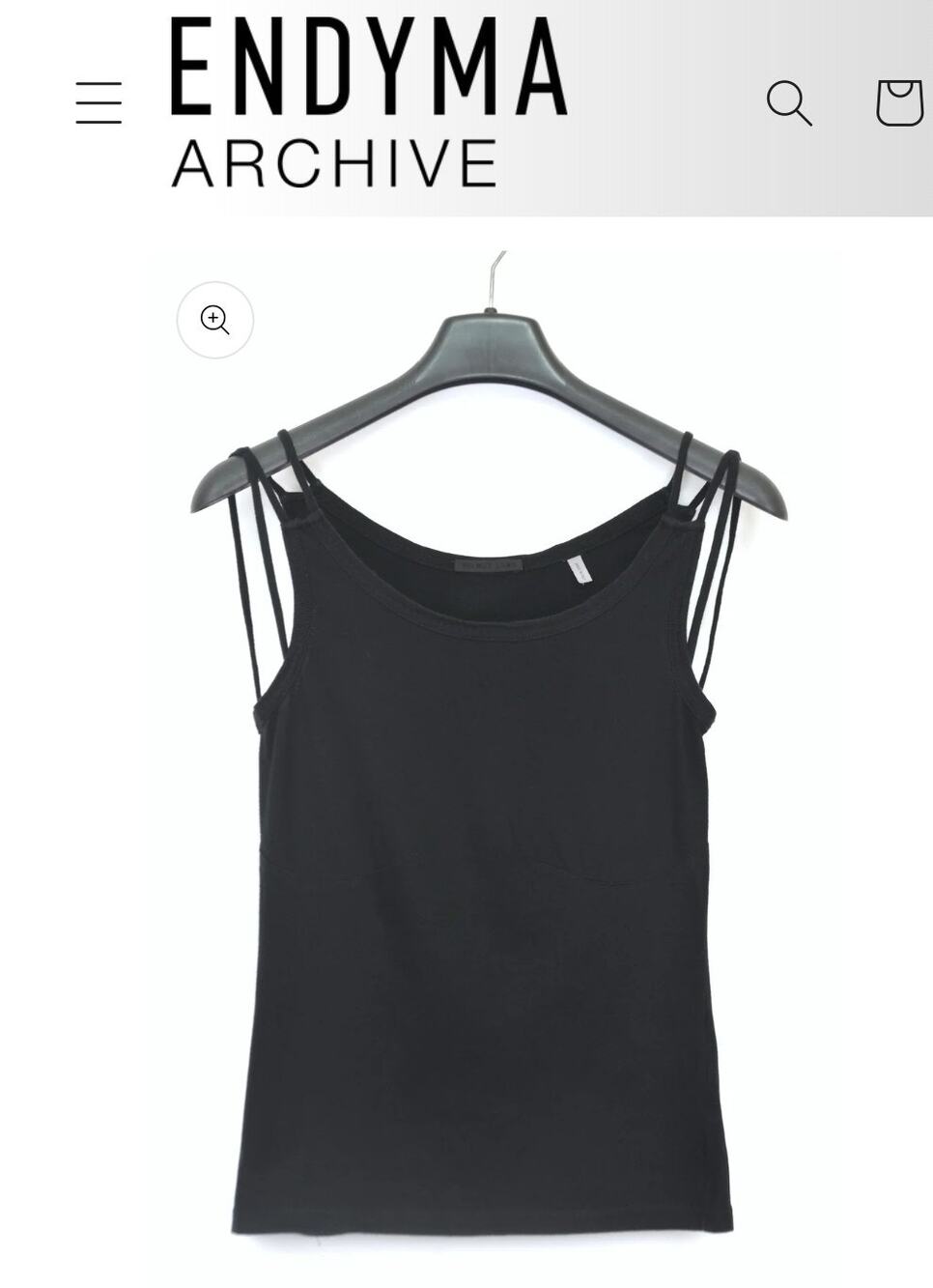 Helmut Lang Spring 2001 Runway Tailored Tank Top Black Size 38/ XS Y2K Archive